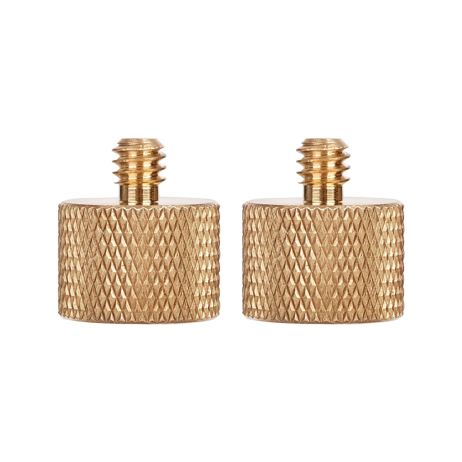 Anwenk Mic Stand Adapter 5/8 to 1/4 Adapter Standard Mic Thread Screw Adapter (Brass) Microphone Stand Adapter to Tripod Adapter